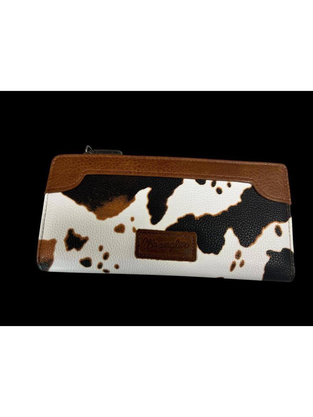 Wrangler Cowprint Crossbody Tote With Matching Wallet - Picture 6 of 8